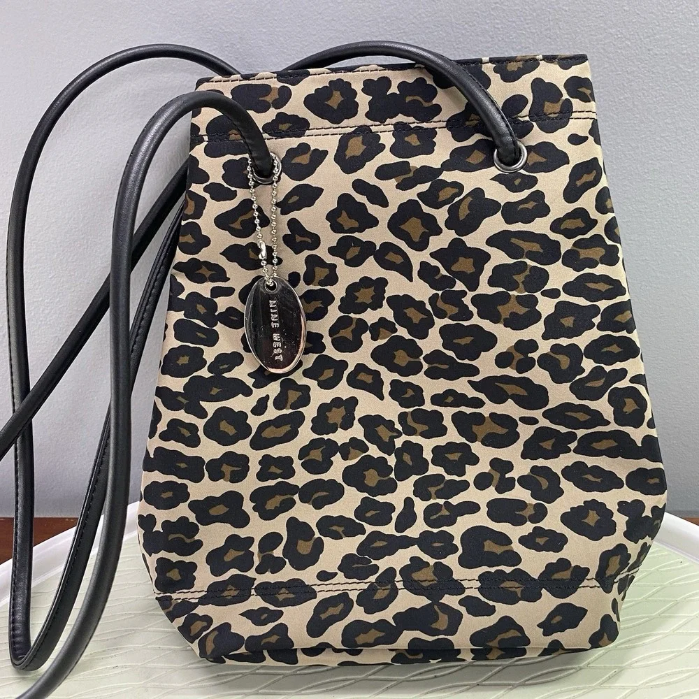 Nine West Cheetah Print Double Strap Animal Print Shoulder Bag‎ Womens 9x8x4